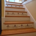 stenciled staircase