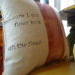 stenciled no-sew pillow