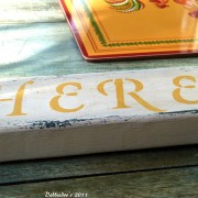 stenciled centerpiece