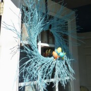 spray painted wreath