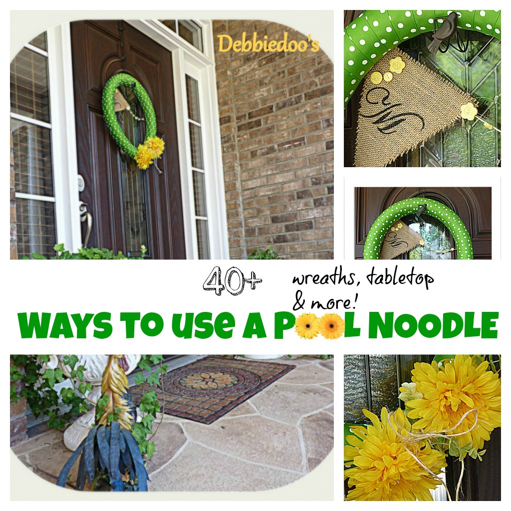 Pool Noodle Wreaths (40+ Ways To Use A Pool Noodle) - Debbiedoo's