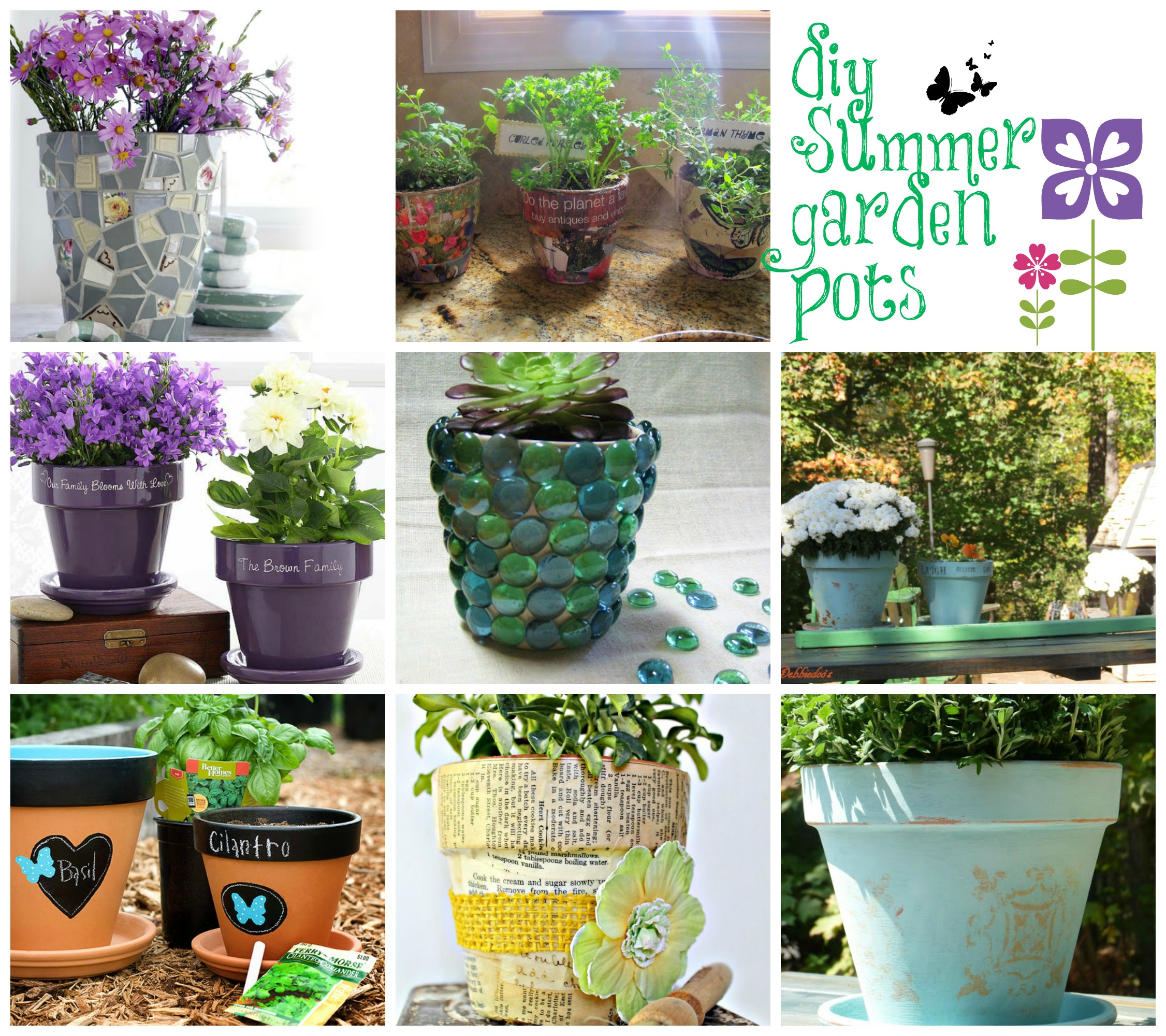 Ideas for decorating Terra cotta pots in the garden - Debbiedoo's