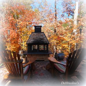 Outdoor fireplace in the Carolinas