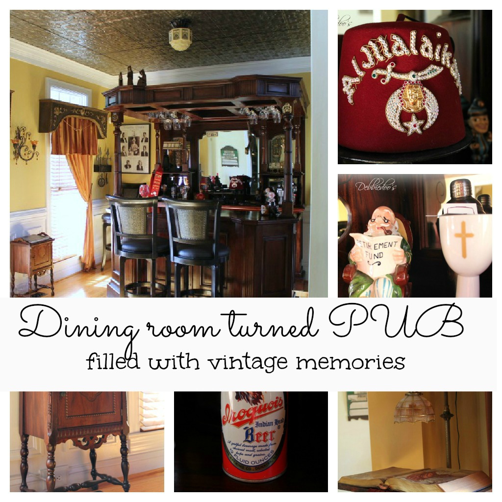 Dining room turned pub Vintage collectors..The pub room