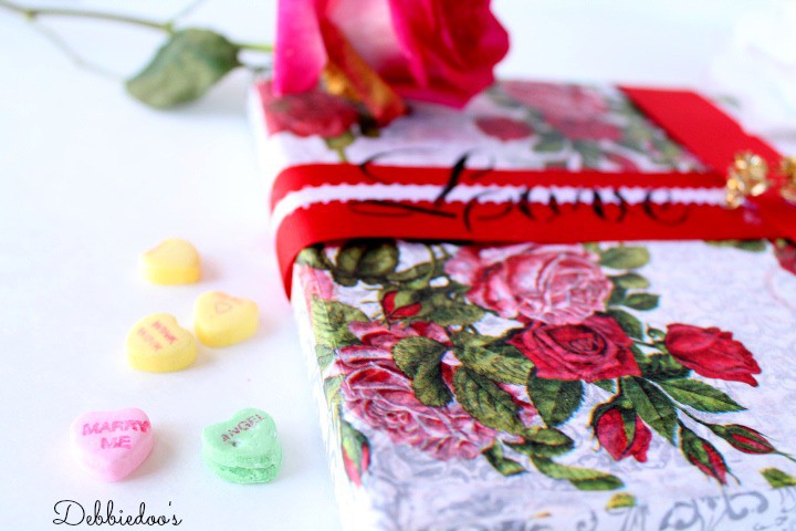 Stenciled craft for Valentines day