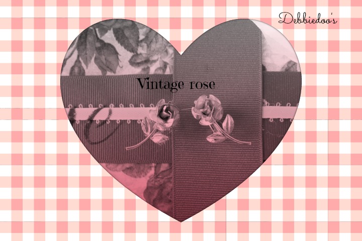 Vintage rose earrings