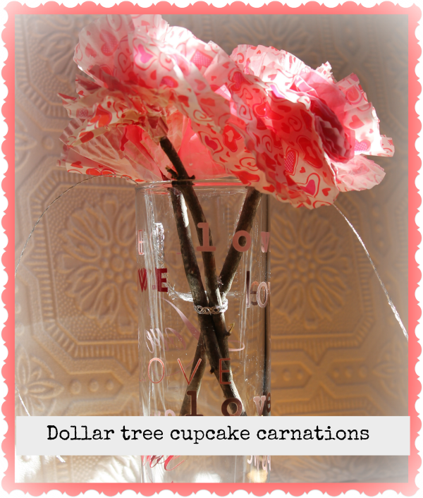 carnations cupcake liners