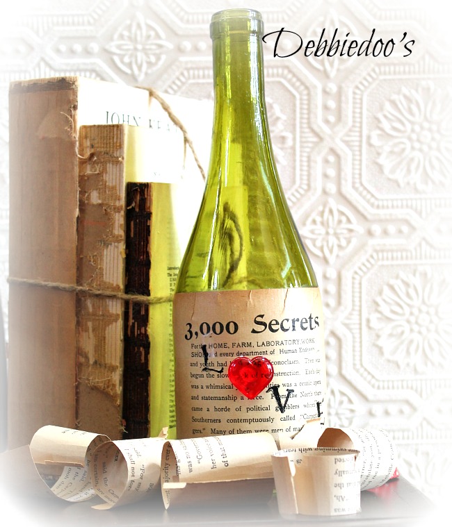 upcycled wine bottle
