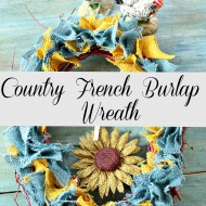 French Country burlap wreath