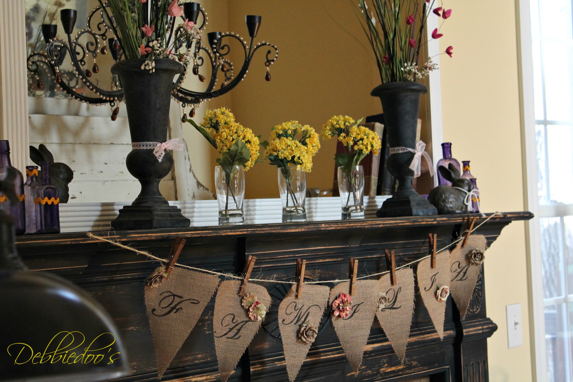 diy burlap Spring banner