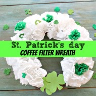 St. Patricks's day coffee filter wreath
