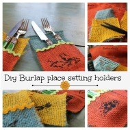 burlap place settings diy