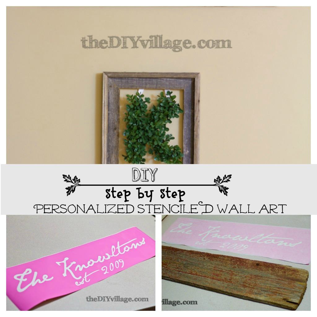 diy stenciled sign