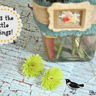 Flower vase filled with Spring flowers