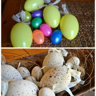 Easter egg craft with spray paint