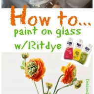 How to paint on glass with rit dye