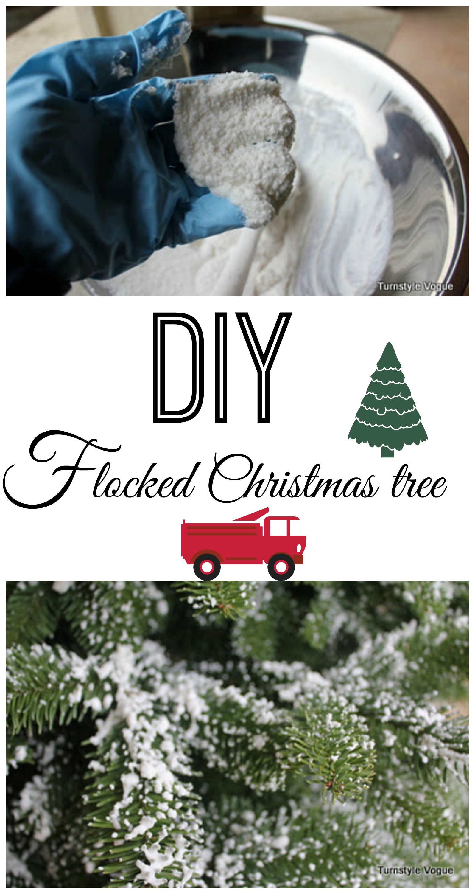 diyflockedChristmastree.jpg (1595×3000) Flocked