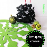 burlap Christmas ornament 014