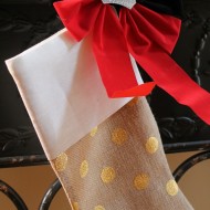 burlap stocking