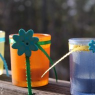 #elmers glue and rit dye votives