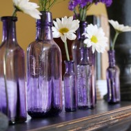 purple vintage bottles