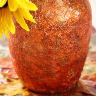 embossed foiled vase