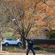 Mike playing frisbee