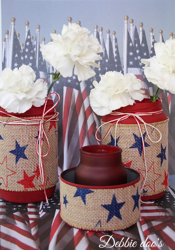 Patriotic table top ideas - Debbiedoos