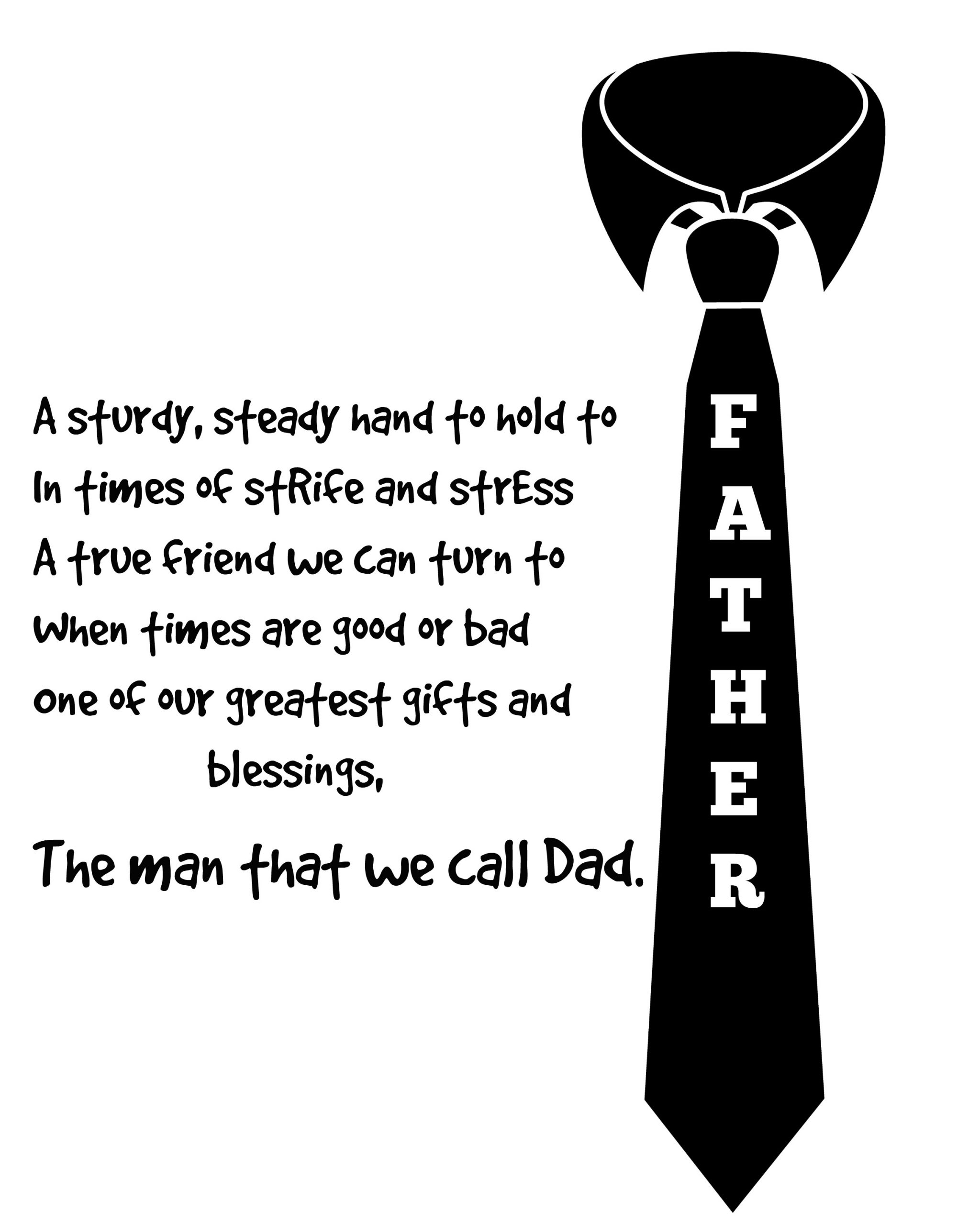 Fathers Day Poems Printable