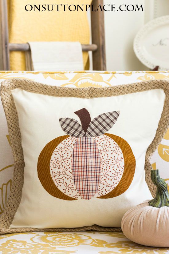 kiy no sew pumpkin halloween pillow cover