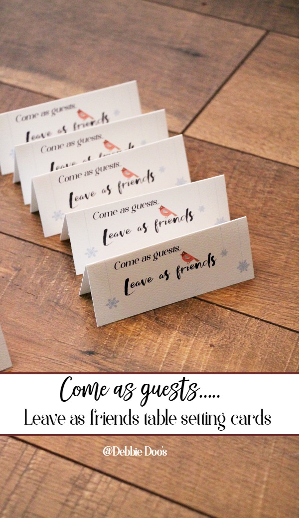table setting cards