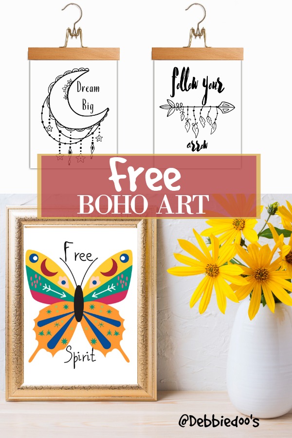 BOHO Printables Free art Debbiedoos